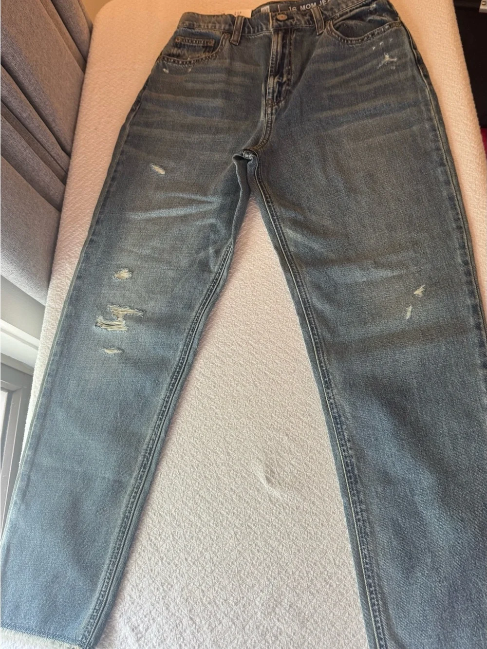 GAP Men's Slim Straight Jeans - Faded Blue Denim